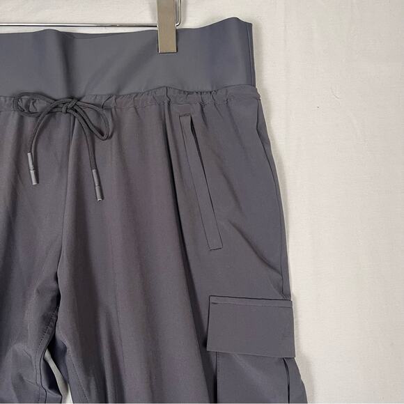 ATHLETA Sutton Jogger Pants Women 14 Grey Cargo Pocket Stretch Athleisure Casual - Picture 3 of 14